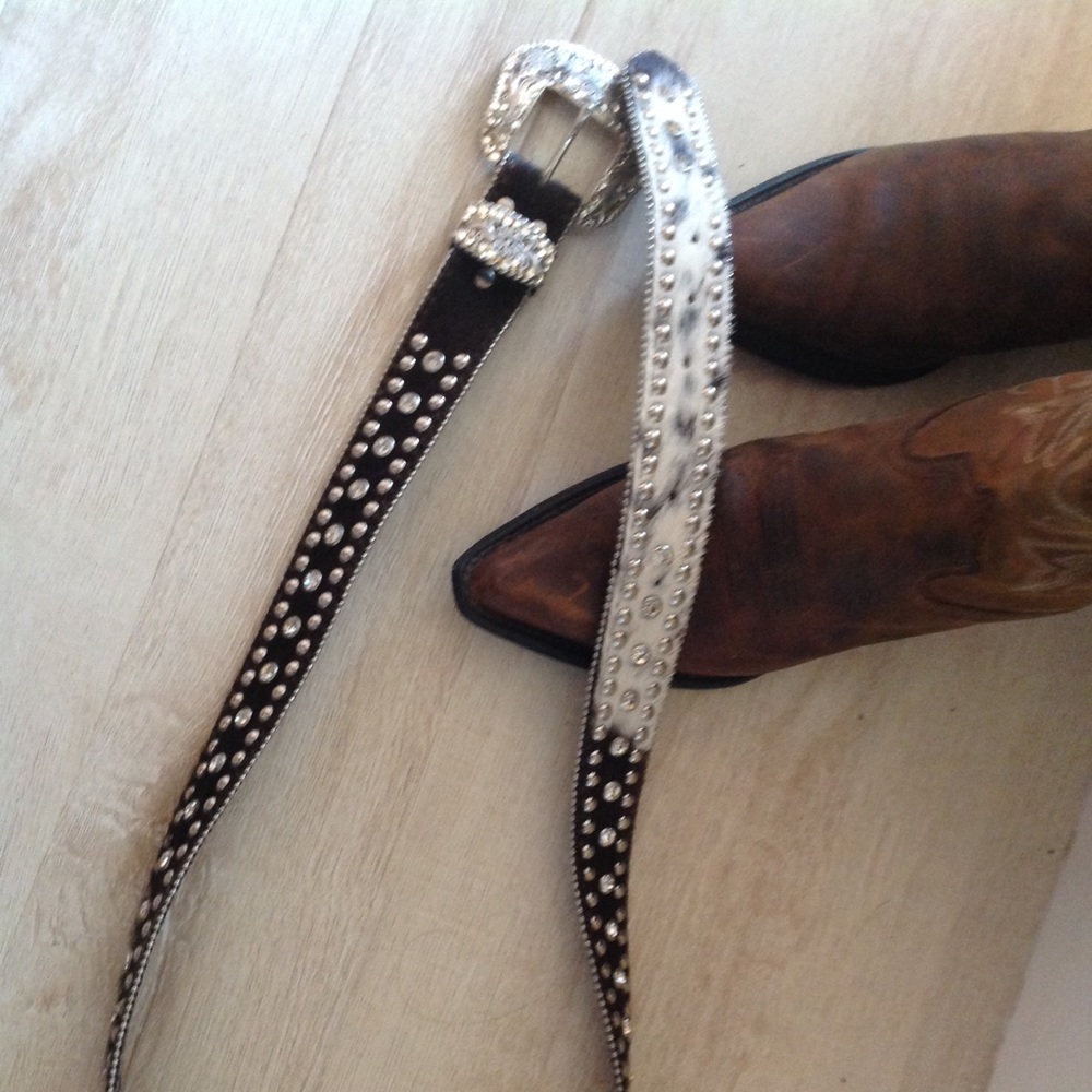 Bling Rhinestone Nocona belt XLG